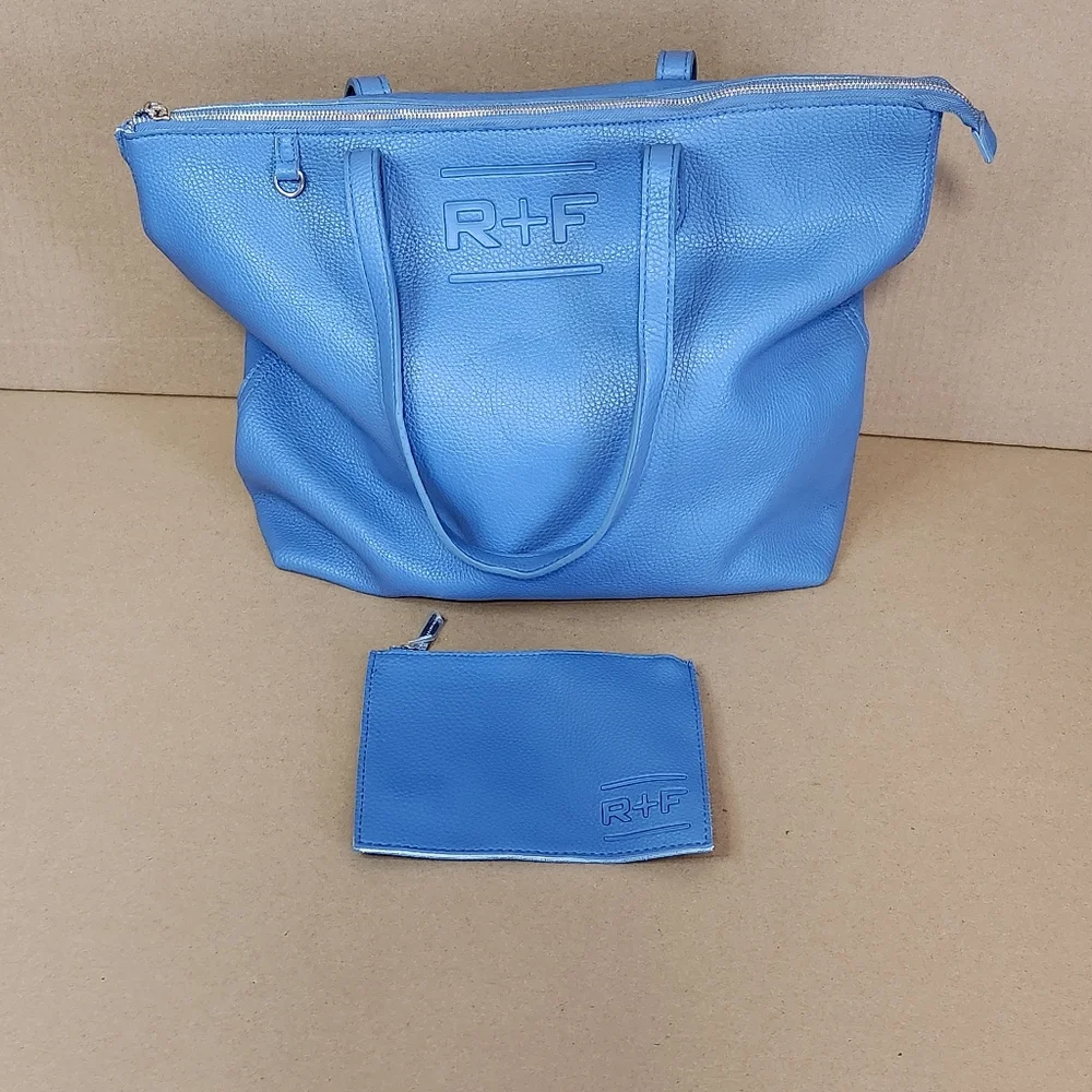 👜 RODAN+FIELDS BLUE ZIPPERED TOTE WITH MINI TOTE
